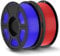 JAYO PLA+ Filament 1.75mm Blau+Rot total 2.2kg (1.1kg/spule*2), PLA Plus Filament-3D-Druckmaterialien, Maßgenauigkeit +/- 0.02mm, Neatly Wound