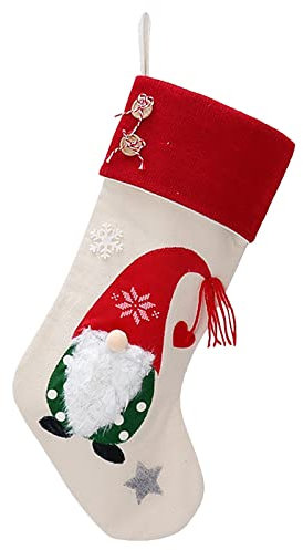 3D Nikolausstiefel Zum Befüllen und Aufhängen Weihnachtsdekoration, gesichtslose Puppe, Weihnachtsstrumpf, Kleiderbügel, Weihnachtsmann, Kinder, Weihnachtsmann Schneemann Weihnachtsstrumpfe