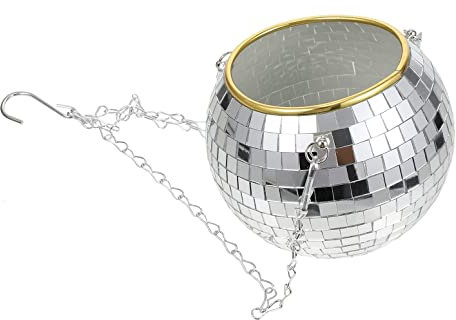 EdirFtra Disco Ball Planter, Disco Ball Planter Hanging paniers, with Hooks, 10/15 / 18/20 / 25 / 30cm Hanging paniers, Unique Creative Disco Ball Pot, Hanging paniers