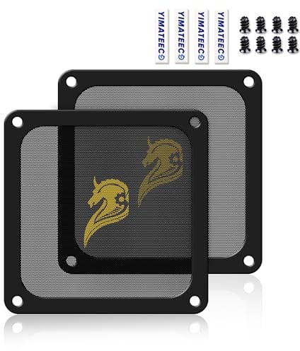 YIMATEECO Filtro de Polvo PC 140mm, 5Pcs Magnética Filtro de Ventilador de PVC Antipolvo para Caja de Ordenador Filtro Enfriador de PC Computadora(PVC Hidalgo, 140x140mm, 5 Piezas, Negro)