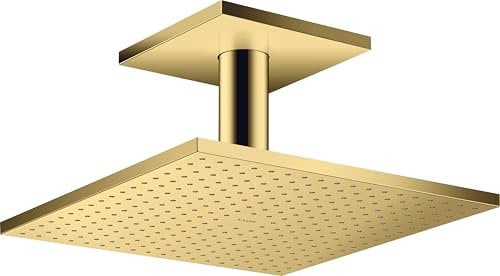 hansgrohe AXOR ShowerSolutions Kopfbrause 300/300 1jet, Deckenanschluss, 35316990, Farbe: Polished Gold Optic