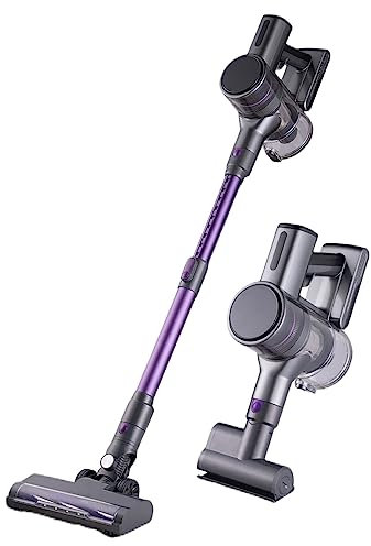 FAiruo Aspirapolvere Senza Fili 20KPa Potente, Autonomia 30 Min, con Luci LED, Aspirapolvere Leggero per La Casa Portatile Multi-filtraggio, per Pavimento/Tappeto/Peli Animali