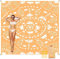 Jopee 280 x 300cm Picknickdecke Sandfrei, Wasserdicht Stranddecke für 4-8 Personen, Leicht und Tragbar Schnelltrocknend Strandmatte, Outdoor Campingdecke für Strand, Wandern, Reisen - Orangenblüte