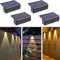 SMY Lighting Solar Deck, Fence, Wall Lights - 4 Pack Warm White Waterproof LED Illuminate for Yard, Railing, Stair, Patio Decor