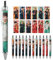 Zhongkaihua Haikyuu Merch 6 Stück Anime-Stifte Schreibwaren Schulbedarf Stift Push Action Unisex-Stifte schwarz 0,5 mm Studentenbedarf für Jungen und Mädchen