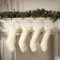 Hixingo Weihnachtsstrumpf Personalisiert 4er, 46cm Große Klassische Gestrickt Einfarbig Passend Nikolausstrumpf, Weihnachtssocken zum Aufhängen und Befüllen Kamin Weihnachtsbaum Deko (Beige)