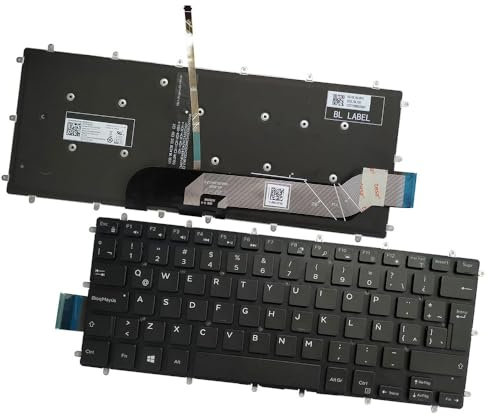 Teclado de Computadora Portátil Compatible para DELL Inspiron P69G P69G001 P83G P83G001 P58F P58F001 P70F P70F001 P87G P87G001 Latín Retroiluminación