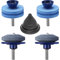 IRmm 4PCS Lawn Mower Blade Sharpener, Lawnmower Blade Sharpener for Drill with Blade Balancer, Mower Blade Sharpener for Any Power Hand Drill