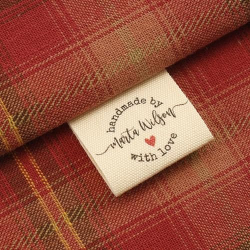 Personalisierte Etiketten Zum Nähen,namensschilder For Kleidung,handmade Label Zum Annähen,aufbügelbilder,Nähen & Stoffe,DIY,Kleideretiketten,Handarbeiten Wie Taschen,Hüte,Kleidung Usw(20P)