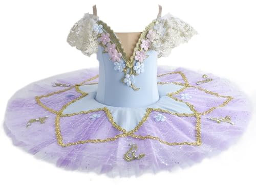 VersusModa DANC220 Dance-Show Dance-Girl Nutcracker Ballet Queen Flowers Ballet Tutu, purple, Varie