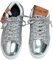 ticticlily Plate Schuhe Damen Pailletten Glitzer Lackleder Elegant Sneaker Frauen Wasserfest Outdoor Freizeitschuhe Laufschuhe G Silber 44 EU