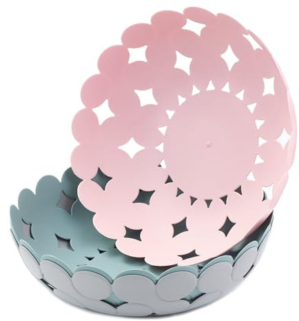 Bugucat 3 Stück Obstschale,Modern Obstkorb Snackschale Obstschüssel Wiederverwendbare Brotkorb Dekoschale Aufbewahrung Servierkörbchen für Obst, Gemüse, Kleinigkeiten, Dekoration