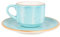 Bonna Aura Aqua - Espressotassen und Untertasse - 80 cc - Porzellan - 6er set