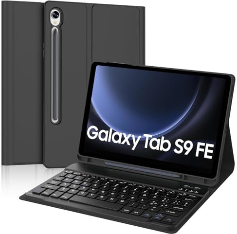Tastiera per Samsung Galaxy Tab S9 FE/S10 FE 10.9/S9 11, Cover Tastiera Italiana Bluetooth Rimovibile per Samsung Galaxy Tab S9 2023/S9 FE 2023/S10 FE 2025, Nero