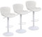 Youhauchair Barhocker 3er Set, Höhenverstellbar Aus PU-Leder, Wasserdicht Und Verschleißfest, Mit Lehne, Drehbarer Bar Stool, Modern, Weiß