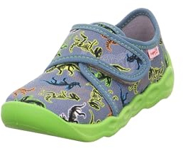 Superfit Jungen Bubble 1-006273 Hausschuhe, Türkis Mehrfarbig 8420, 34 EU