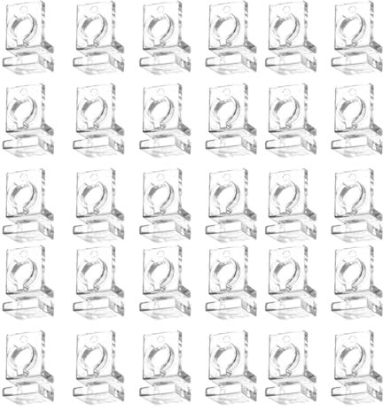 Dualoai 30Pcs Aquarium Glas Deckel Clips Aquarium Abdeckung Unterstützung Klemmen für Randlose Aquarien, für 5mm