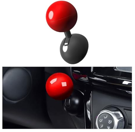 Adunsiaoto Auto Startknopf Abdeckung, Push-to-Start-Knopf-Wippe, Ein-Knopf-Start Geeignet Für Eine Breite Palette Von Fahrzeugen Auf Dem Markt (Rot)