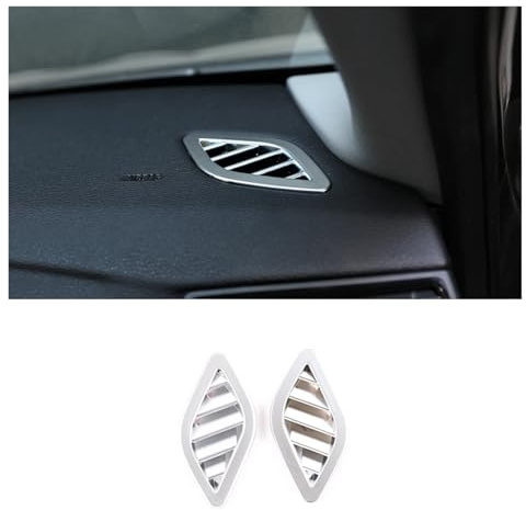 MHYATIO ABS-Chrom-Aufkleber for den seitlichen Luftauslass, kompatibel mit BMW X1 E84 2011–2015, Auto-Mittelkonsole, Klimaanlage, Auslassrahmen, Zubehör(Style 3)