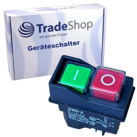 Trade-Shop DKLD DZ-6 Interrupteur principal électrique 16 A 220-250 V avec 4 contacts pour raboteuse, bétonnière, scie circulaire, scie à ruban, scie à onglets
