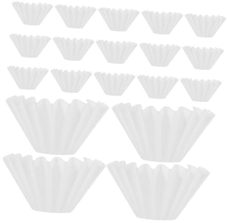 PAMINGONO 50stücke Kaffeefilterpapier Für Handfilterkaffee Weiße Wellenfilter Für Kaffeepulver Praktische Filter Für Aromatischen Kaffee Und Tee Für Zuhause Büro Und Gastronomie