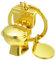 Vjeybv Breloque de toilette – Porte-clés en métal pour sac à main | Porte-clés créatif et amusant en forme de toilettes pour anniversaire, doré, Refer to description