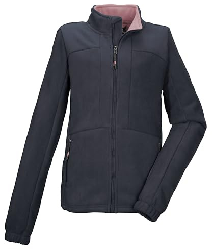 Killtec Mädchen Fleecejacke mit Stehkragen KOW 216 GRLS FLC JCKT, schwarz blau, 140, 43500-000