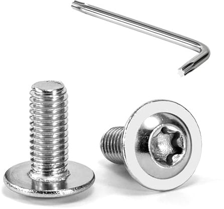 Tunejoy 20 Stück M5 x 12 mm Linsenkopfschrauben mit Flansch Trox Linsenkopfschraube Innensechskant Edelstahl A2 V2A Flanschschrauben Vollgewinde mit T25 Inbusschlüssel