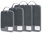 ECOHUB 4-Teilige Kompression Koffer Organizer, Packing Cubes mit Tag, Recycelten Packwürfel Set für Rucksack & Koffer, Maschenverstärkung Packtaschen für Koffer, Reise Organizer, Patent Anhängig(Grau)