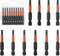 QWORK® T20 Impact Driver Bits Set, 1/4 Screwdriver Bits, 50 mm S2 Steel Hex Bits Set, 10 PCS