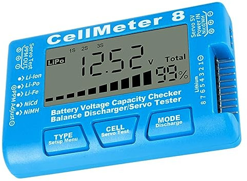 VILLFUL Tester Di Capacità Batteria Digitale Lcd Con Retroilluminazione Controllo Stato Batterie Ricaricabili Li-ion Li-po E Nimh