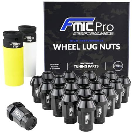 FMIC.EU PERFORMANCE Aluminium-Radmuttern FMIC.Pro M14x1,25 Schwarz 20 Stück konisch