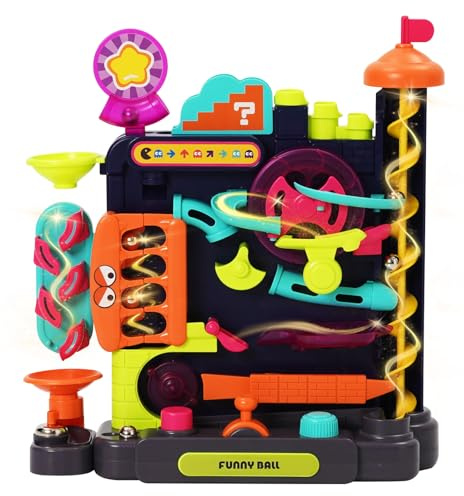 EULEUY Perlen-Labyrinth Abenteuer Gravity Maze-Spiel für Kinder, Vertikaler Hindernisparcours, Kugelbahn, Augenkoordinations-Puzzlespiel, STEM-Lernspielzeug,Murmelbahn ab 6 Jahren