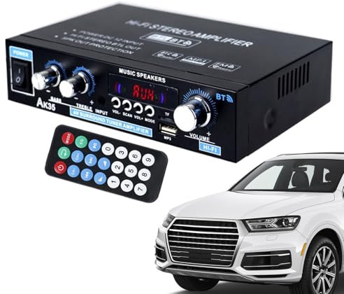 Keyubria Stereo Verstärker Heimkinoanlage, Stereo-Verstärker, HiFi Wireless Kompaktgerät mit TV Karaoke Mikrofon für Kino & Garage