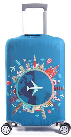 Ziyonix Kofferschutzhülle Elastisch 18-32 Zoll Waschbar Staubdicht Kofferhülle Luggage Cover Kofferhülle Gepäckschutz Reisekoffer Hülle mit Reißverschluss für Koffer (XL 29-32 Zoll)