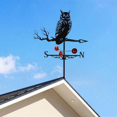 Veletas de Viento para Tejado, Veleta de Metal Robusta para Pronóstico del Tiempo con Soporte y Símbolo Direccional, Veleta Metálica con Diseño de Animales, Figura Decorativa para Jardín, Patio Tejado