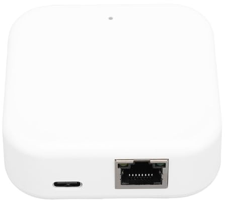 Asixxsix Intelligentes WLAN-Bluetooth-Gateway, RJ45-Anschluss für stabile Verbindung, mit Fernbedienung, kompatibel mit intelligenten Türschlössern und Lautsprechern