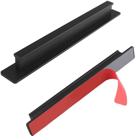 MOROBOR Selbstklebende Griffe zum Aufkleben, 2 Stück 211mm Aluminiumlegierung Drück-Zieh-Türgriff Schiebetür Scheunentür Griffe für Fenster Schublade Schrank Kabinett