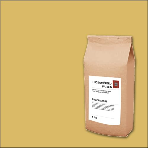 Fugenmörtel-Farben | Einsetzbar für Fugen im Innen- und Außenbereich auf Wand- und Bodenflächen (Gelb Zitrone, 1kg)