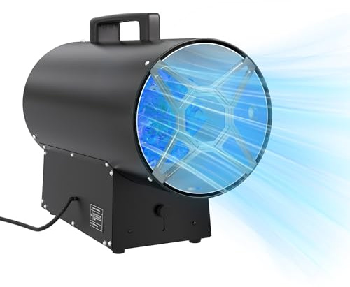 Aufun Gasheizgebläse 30KW 220V Gasheizer Heizkanone Gasheizstrahler | Gasheizung Propangasheizgebläse 650 m³/h Luftdurchsatz, Heißluftgenerator inkl. Gasschlauch & Druckminderer Heizgebläse