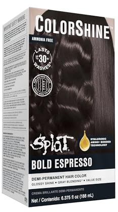 Splat ColorShine Demi-Permanent Hair Color, Bold Espresso