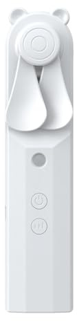 Mini Ventilateur Portable 2 En 1, Humidificateur, Rechargeable Par USB, Portatif, Brouillard D'eau, Vapeur Faciale, Climatiseur For L'extérieur Vent Fort(White-01)
