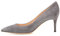 elashe Klassische Lack Pumps | Damen High Heels Strass | Spitze Stilettos Samt | Metallic Schuhe Leder-Optik Grau EU41