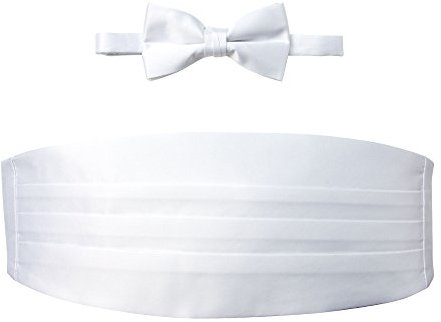 Spring Notion Herren Kummerbund und Fliege Set, Weiss/opulenter Garten, Regulär
