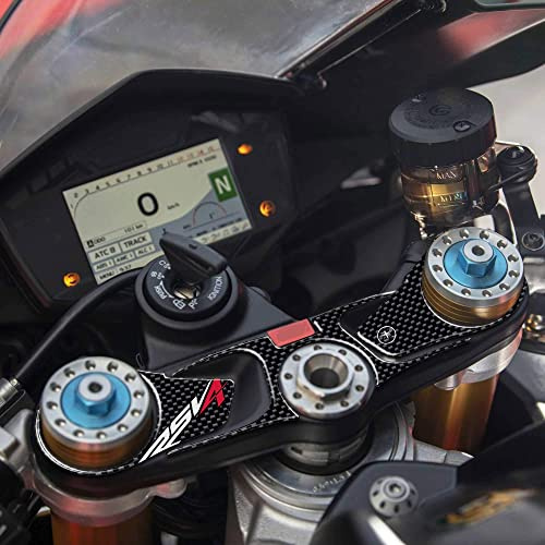 labelbike 3D Motorcycle Fork Plate Sticker compatible with APRILIA | RSV4, Steering Resin Protection, Anti-scratch, Decoration