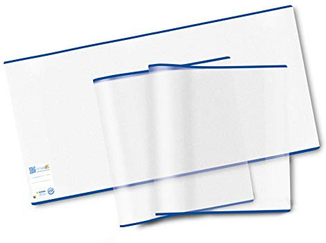 HERMA 20216 Buchumschläge 26 x 54 cm HERMÄX Classic, 3 Stück, Buchhüllen mit Beschriftungsetikett und Kantenschutz aus abwischbarer Polypropylen-Folie, Buchschoner Set für Schulbücher, transparent