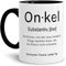 Tassendruck Tasse mit Definition Onkel - Wörterbuch/Geschenk-Idee/Dictionary/Beruf/Job/Arbeit/Familie/Innen & Henkel Schwarz