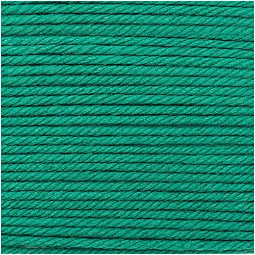 Rico Mega Merinowolle, Grün, Wool Chunky Fb. 11, Dicke Merinowolle zum Stricken & Häkeln