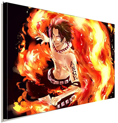 AK ART One Piece ACE PiratenLeinwandbild Kunstdruck Wandbild Wanddeko Mehrfarbig (100 x 70 cm)