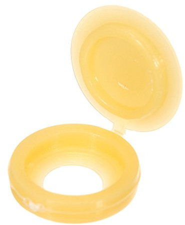 FEVERWORK 50Pcs Hinge Plastic Screw Covers Caps 6mm Hole Screw Protector Decor 5 Colors - Yellow